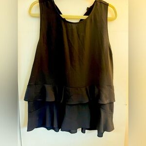 Black peplum tank